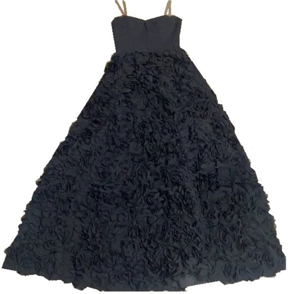 Aidan by Aidan Mattox Rosette Chiffon A-Line Evening Gown - Picture 5 of 9